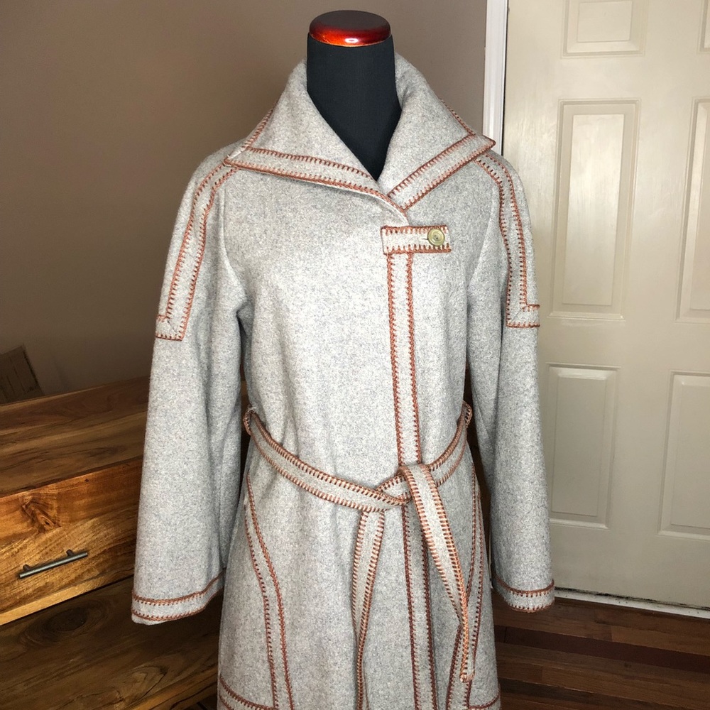 Vintage grey, wool full-length overcoat. Awesome